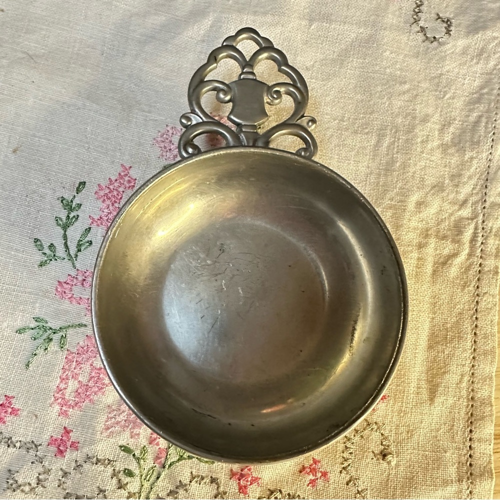 Vintage Royal Holland Pewter Porringer Bowl / Wine Taster Cup